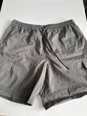 Ardene Men's Gray Cargo Drawstring Shorts